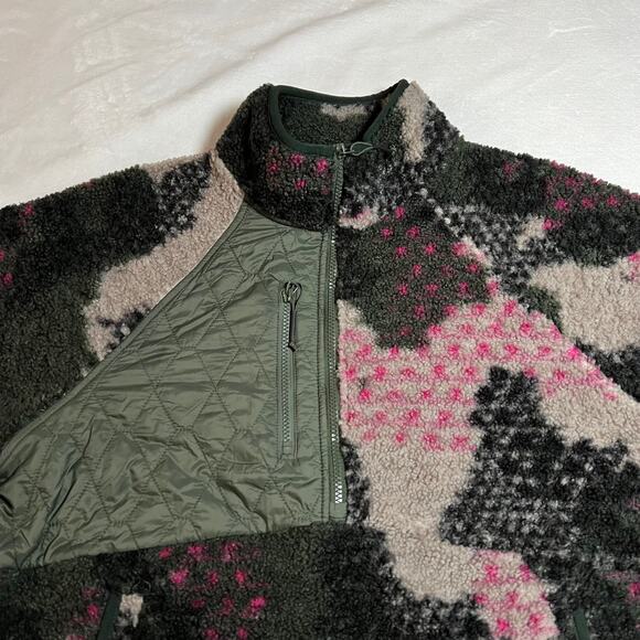 JoyLab Women’s Sherpa Half Zip Pullover Camouflage Sweatshirt Size X-Large - Picture 5 of 9